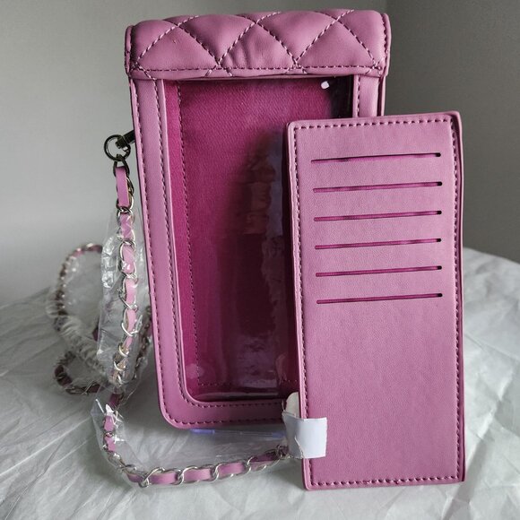Badgley Mischka NWT Purple Phone Case/Card Holder w/card insert - Picture 5 of 8